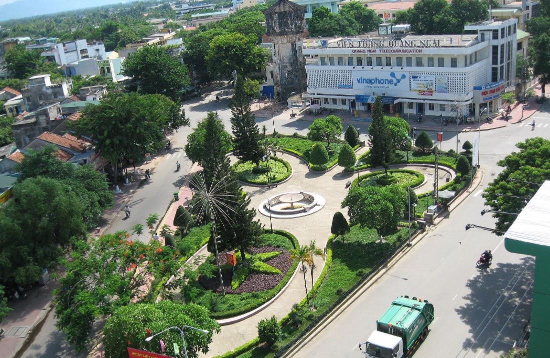 Góc nhìn trung tâm thành phố Quảng Ngãi